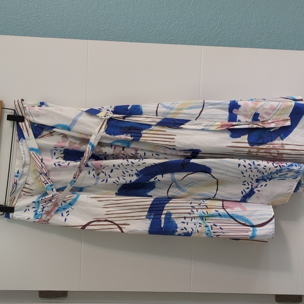 Cos Abstract Print Asymmetrical Midi Skirt With B… - image 3